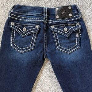 Miss Me Los Angeles - Loose Saddle Stitch Border Bootcut Jeans